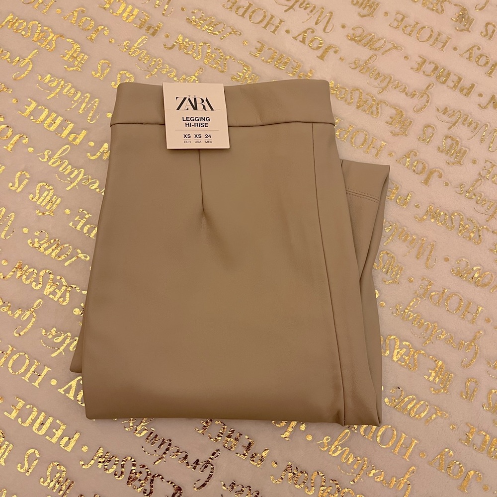 Zara vegan leather pants (leggings)